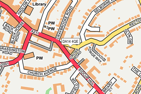 DA14 4QE map - OS OpenMap – Local (Ordnance Survey)