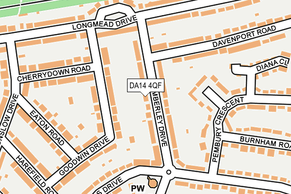 DA14 4QF map - OS OpenMap – Local (Ordnance Survey)
