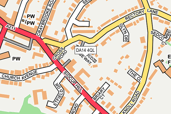 DA14 4QL map - OS OpenMap – Local (Ordnance Survey)