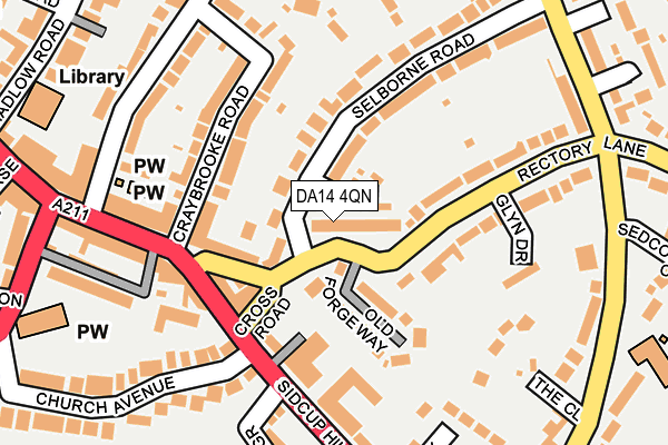 DA14 4QN map - OS OpenMap – Local (Ordnance Survey)
