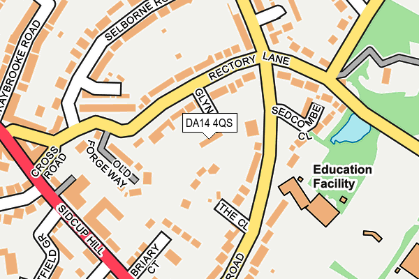 DA14 4QS map - OS OpenMap – Local (Ordnance Survey)