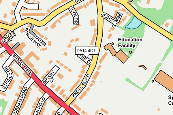 DA14 4QT map - OS OpenMap – Local (Ordnance Survey)