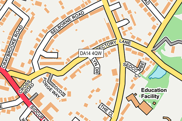 DA14 4QW map - OS OpenMap – Local (Ordnance Survey)