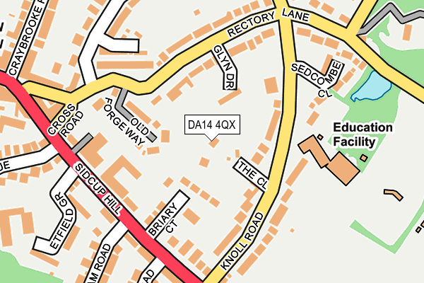 DA14 4QX map - OS OpenMap – Local (Ordnance Survey)