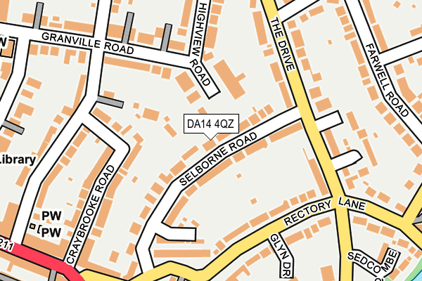 DA14 4QZ map - OS OpenMap – Local (Ordnance Survey)