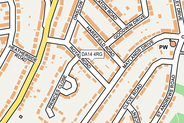 DA14 4RG map - OS OpenMap – Local (Ordnance Survey)