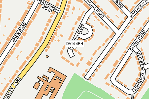 DA14 4RH map - OS OpenMap – Local (Ordnance Survey)