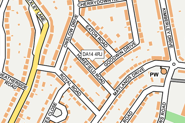 DA14 4RJ map - OS OpenMap – Local (Ordnance Survey)