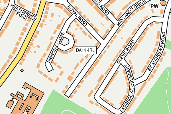 DA14 4RL map - OS OpenMap – Local (Ordnance Survey)