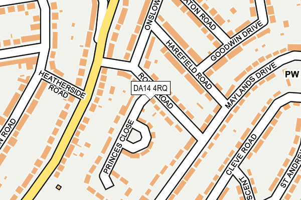DA14 4RQ map - OS OpenMap – Local (Ordnance Survey)
