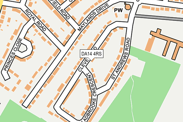 DA14 4RS map - OS OpenMap – Local (Ordnance Survey)