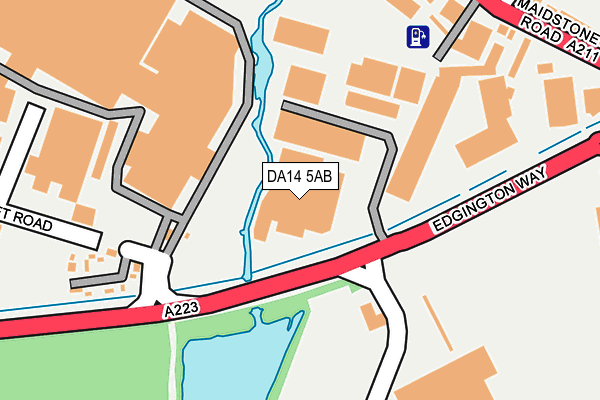 DA14 5AB map - OS OpenMap – Local (Ordnance Survey)