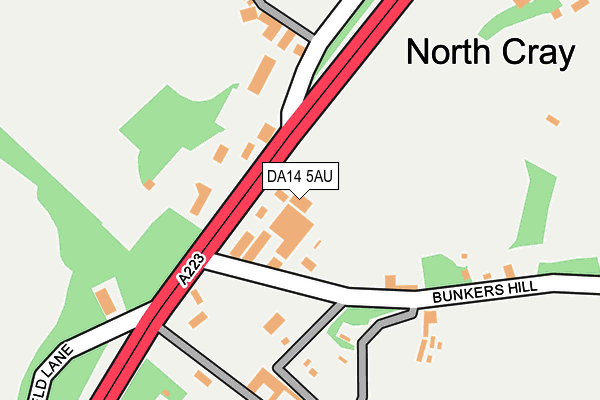 DA14 5AU map - OS OpenMap – Local (Ordnance Survey)
