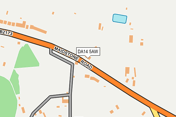 DA14 5AW map - OS OpenMap – Local (Ordnance Survey)