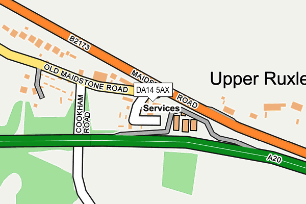 DA14 5AX map - OS OpenMap – Local (Ordnance Survey)