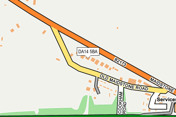 DA14 5BA map - OS OpenMap – Local (Ordnance Survey)