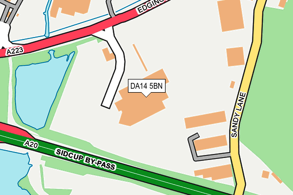 DA14 5BN map - OS OpenMap – Local (Ordnance Survey)