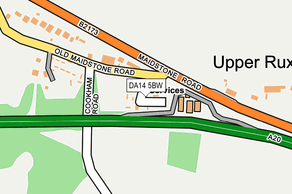 DA14 5BW map - OS OpenMap – Local (Ordnance Survey)
