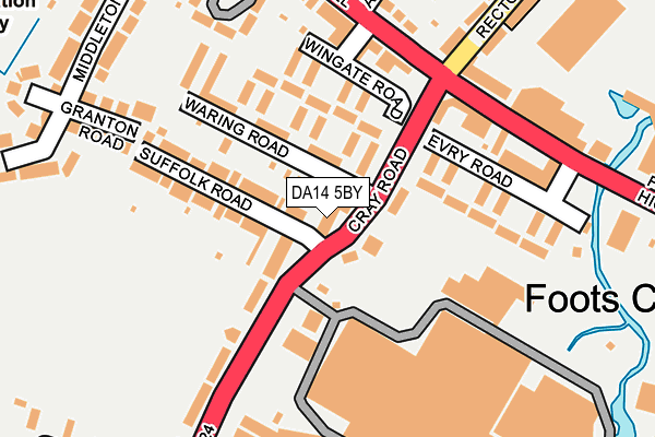 DA14 5BY map - OS OpenMap – Local (Ordnance Survey)