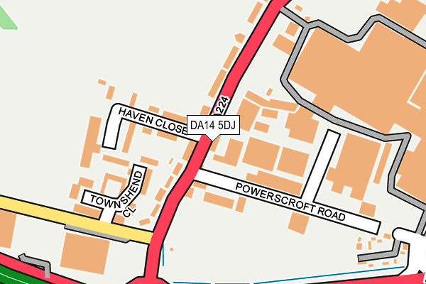 DA14 5DJ map - OS OpenMap – Local (Ordnance Survey)