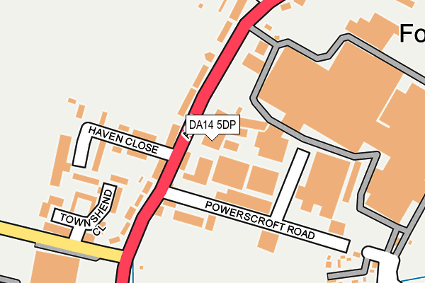 DA14 5DP map - OS OpenMap – Local (Ordnance Survey)