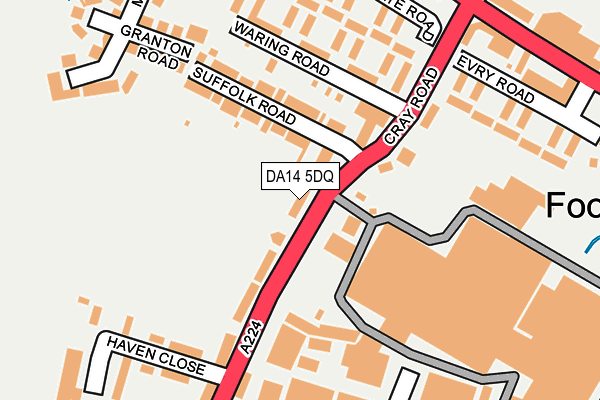DA14 5DQ map - OS OpenMap – Local (Ordnance Survey)