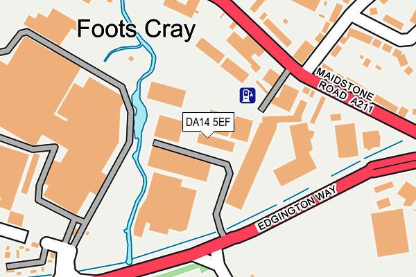 DA14 5EF map - OS OpenMap – Local (Ordnance Survey)