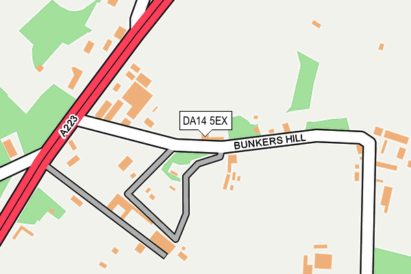 DA14 5EX map - OS OpenMap – Local (Ordnance Survey)