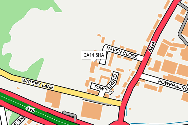 DA14 5HA map - OS OpenMap – Local (Ordnance Survey)