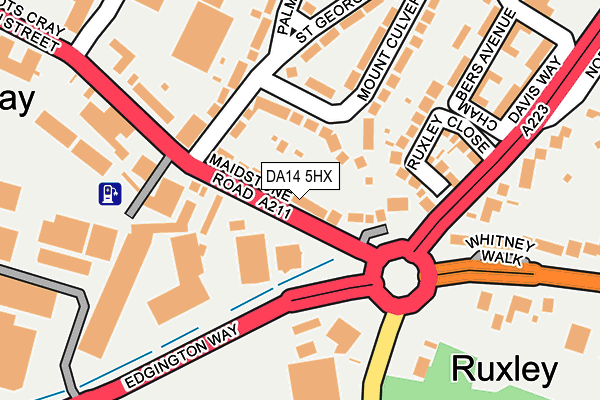 DA14 5HX map - OS OpenMap – Local (Ordnance Survey)