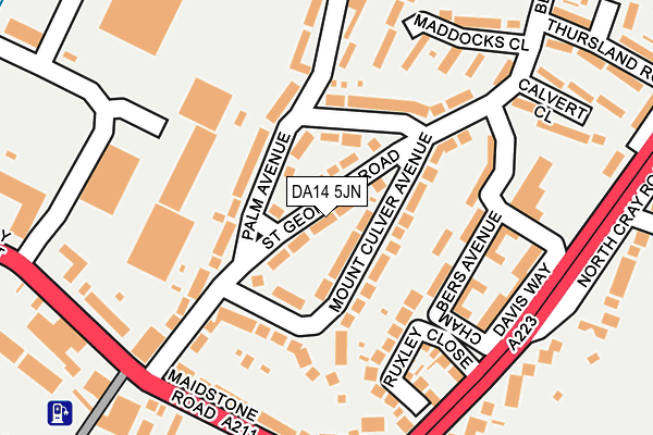 DA14 5JN map - OS OpenMap – Local (Ordnance Survey)