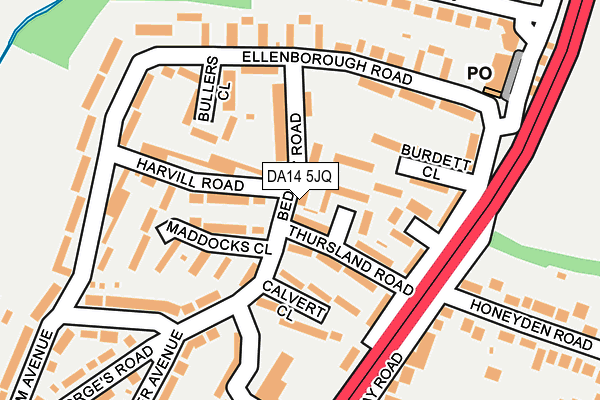 DA14 5JQ map - OS OpenMap – Local (Ordnance Survey)