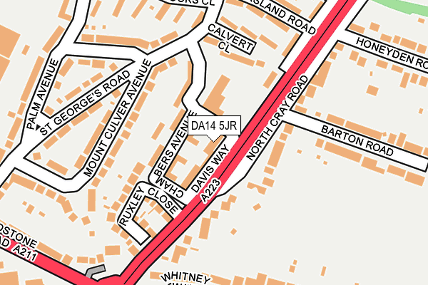 DA14 5JR map - OS OpenMap – Local (Ordnance Survey)