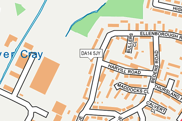 DA14 5JY map - OS OpenMap – Local (Ordnance Survey)