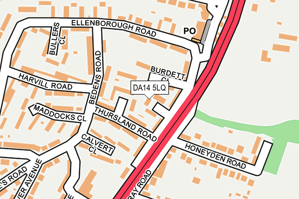 DA14 5LQ map - OS OpenMap – Local (Ordnance Survey)