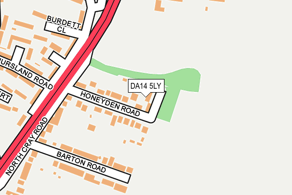DA14 5LY map - OS OpenMap – Local (Ordnance Survey)