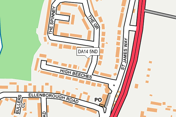 DA14 5ND map - OS OpenMap – Local (Ordnance Survey)
