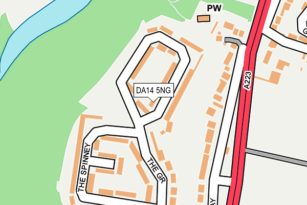 DA14 5NG map - OS OpenMap – Local (Ordnance Survey)
