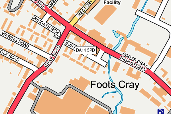 DA14 5PD map - OS OpenMap – Local (Ordnance Survey)