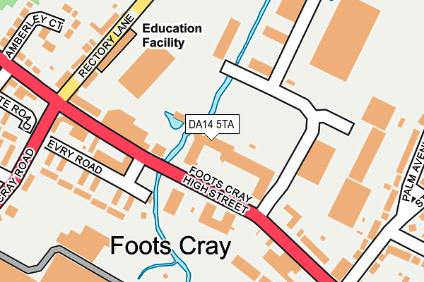 DA14 5TA map - OS OpenMap – Local (Ordnance Survey)