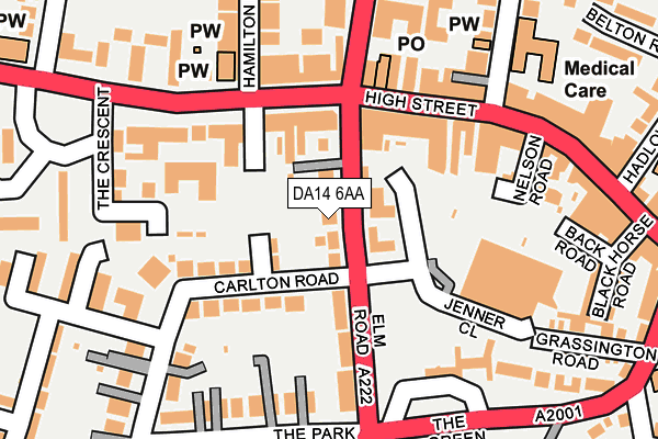 DA14 6AA map - OS OpenMap – Local (Ordnance Survey)