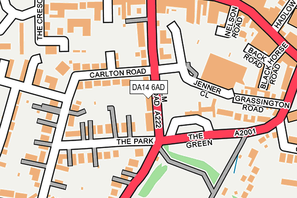 DA14 6AD map - OS OpenMap – Local (Ordnance Survey)