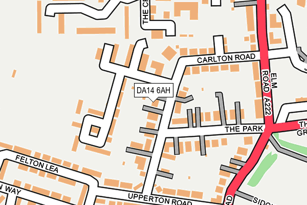 DA14 6AH map - OS OpenMap – Local (Ordnance Survey)