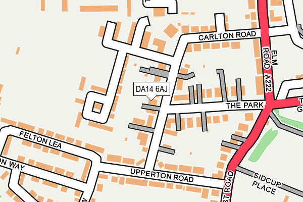 DA14 6AJ map - OS OpenMap – Local (Ordnance Survey)