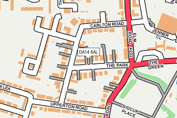 DA14 6AL map - OS OpenMap – Local (Ordnance Survey)