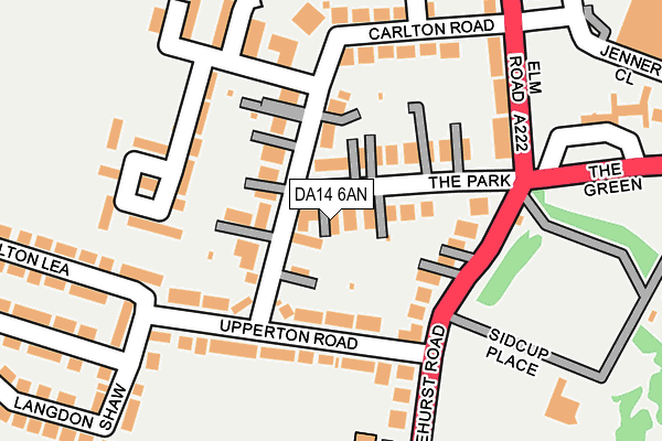 DA14 6AN map - OS OpenMap – Local (Ordnance Survey)