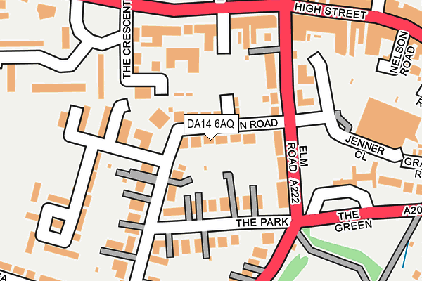 DA14 6AQ map - OS OpenMap – Local (Ordnance Survey)