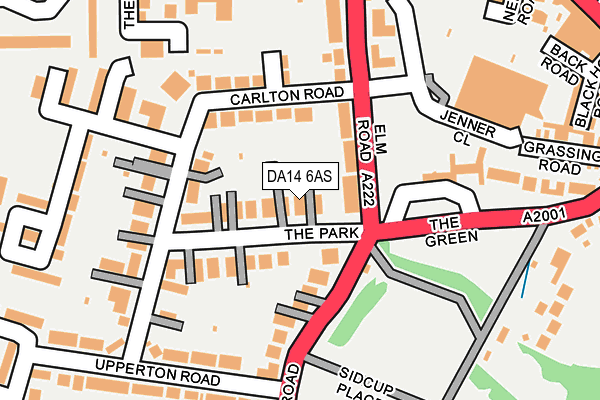 DA14 6AS map - OS OpenMap – Local (Ordnance Survey)