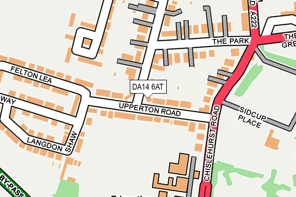 DA14 6AT map - OS OpenMap – Local (Ordnance Survey)