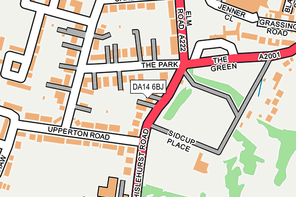 DA14 6BJ map - OS OpenMap – Local (Ordnance Survey)